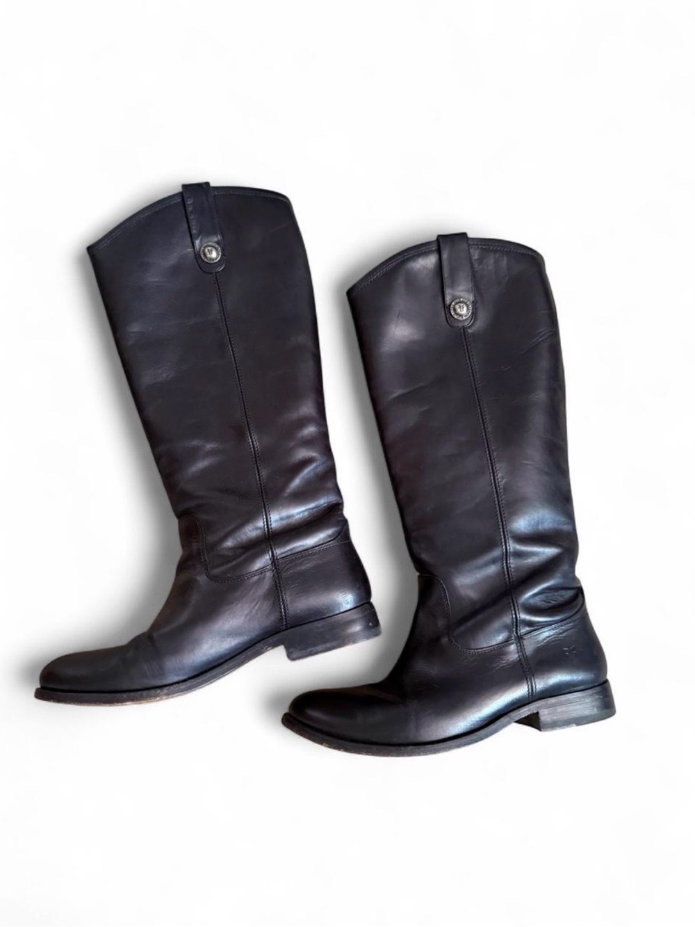 Frye Black Exterior with Tan Interior Riding Boots